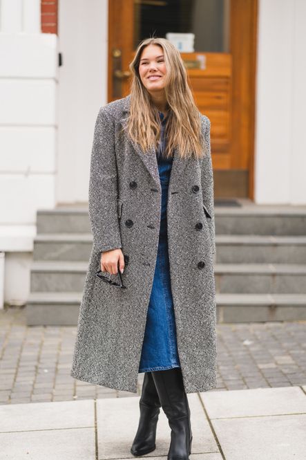 Hovedbilde Yasha Lapel Coat Black/White 