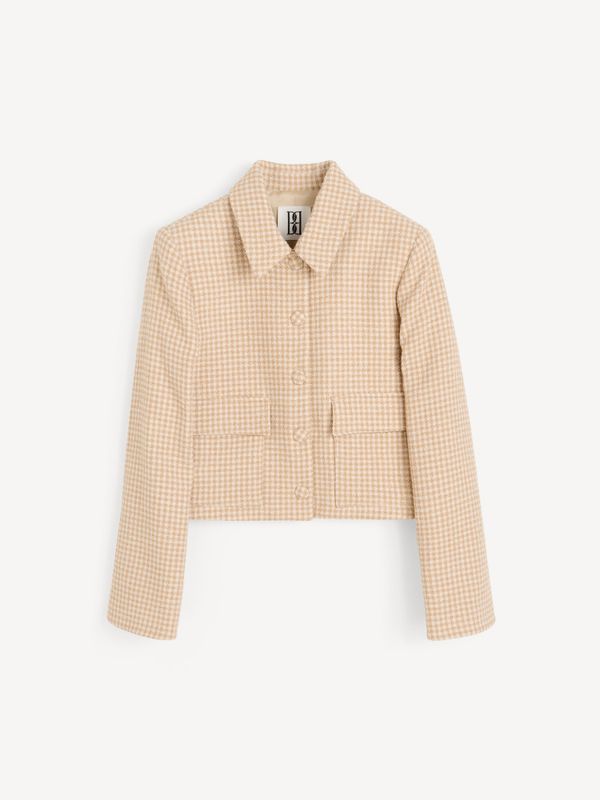 Annie Boucle Blazer Beige Houndstooth 