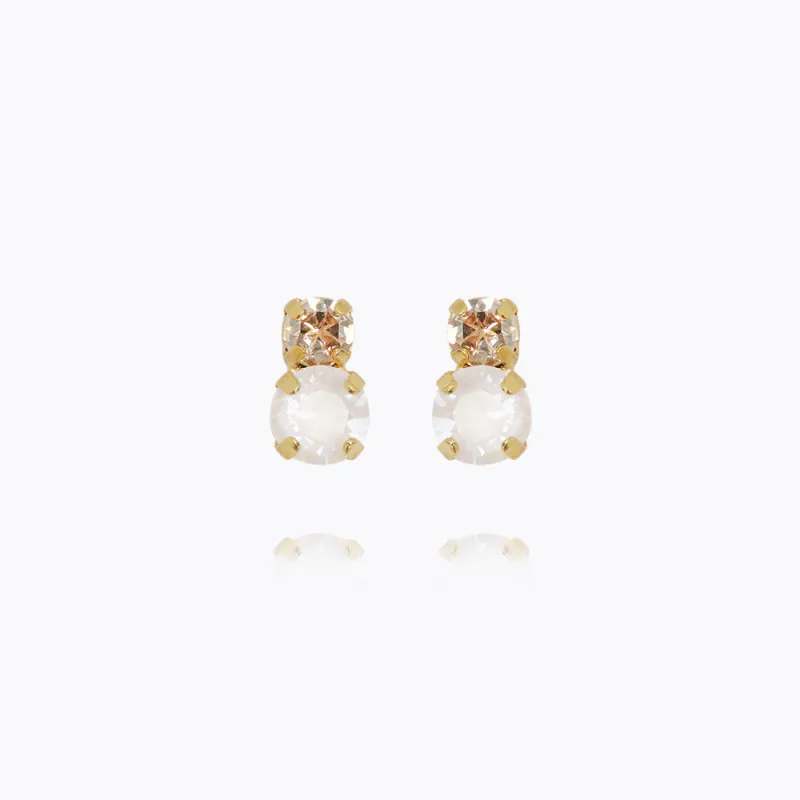 Leah Earrings Gold Electric White Combo 