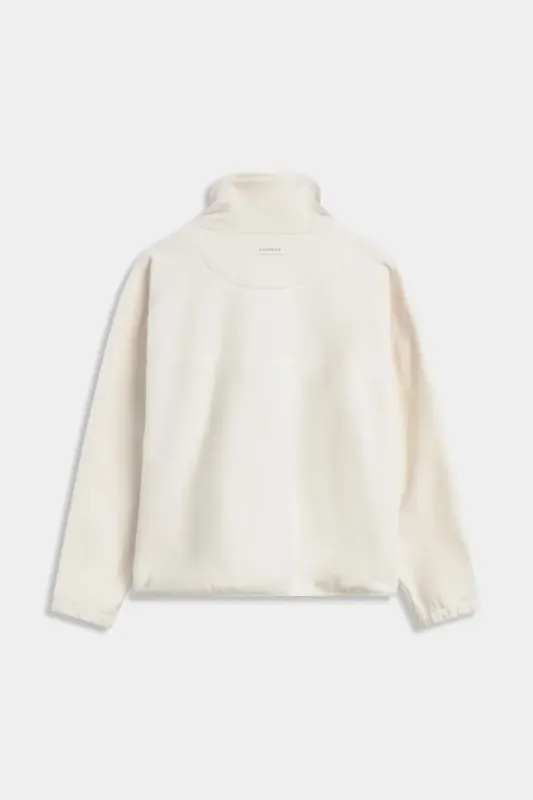 W. Polar Fleece Half-Snap Pullover Creme 