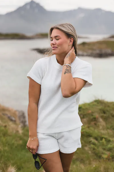Hovedbilde Waffle Tee Offwhite 