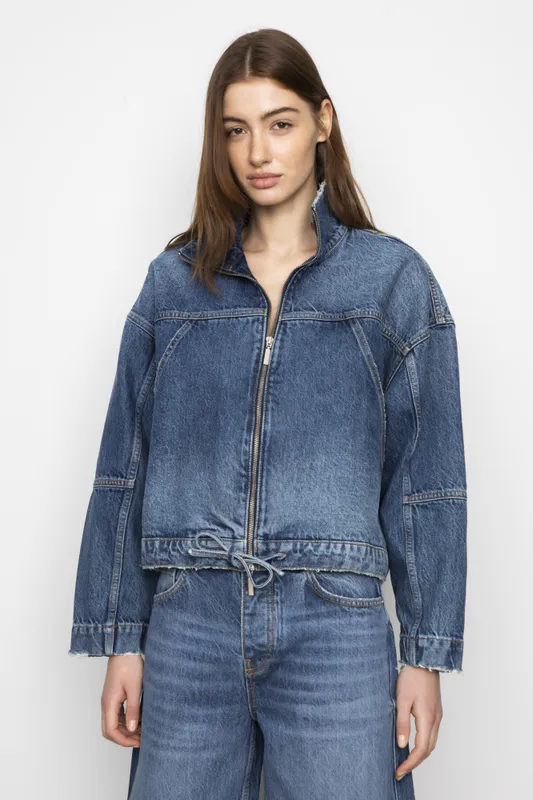 James Denim Jacket Washed Dark Blue 