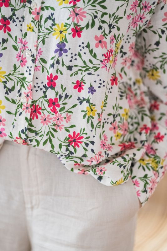 Elvera Shirt Multi Flower Print