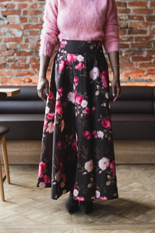 Taffeta Maxi Skirt Soft Bloom 