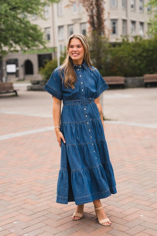 Denim Shirt Dress French Blue 