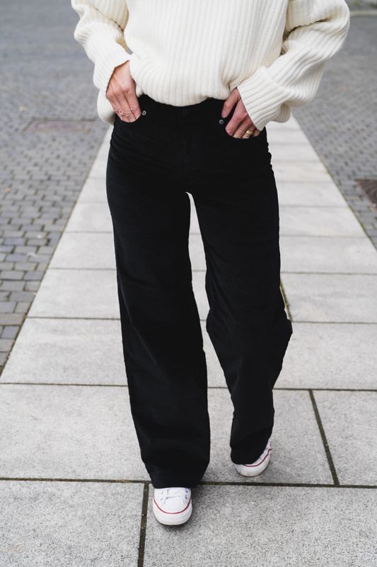Palazzo Mistral Shiny Cord Black 