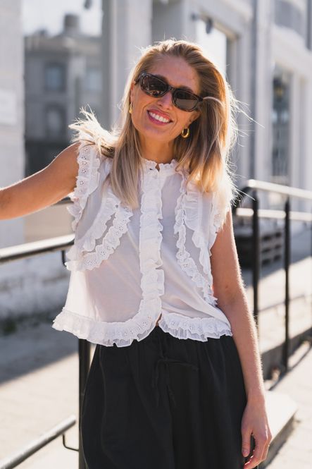 Hovedbilde Celia Ruffle Top White 