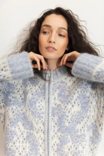 Hovedbilde Briana Zip Knit Light Blue 
