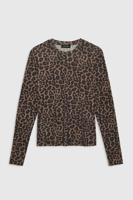 Hovedbilde Sylvie Long Sleeve Tee Black And Brown Leopard 