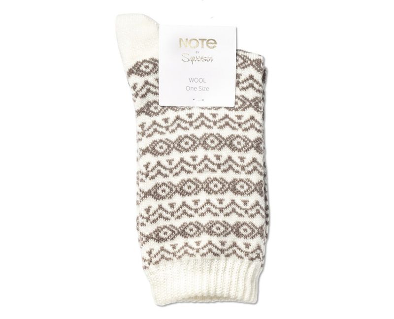 Note Wool Pattern Offwhite/Beige 