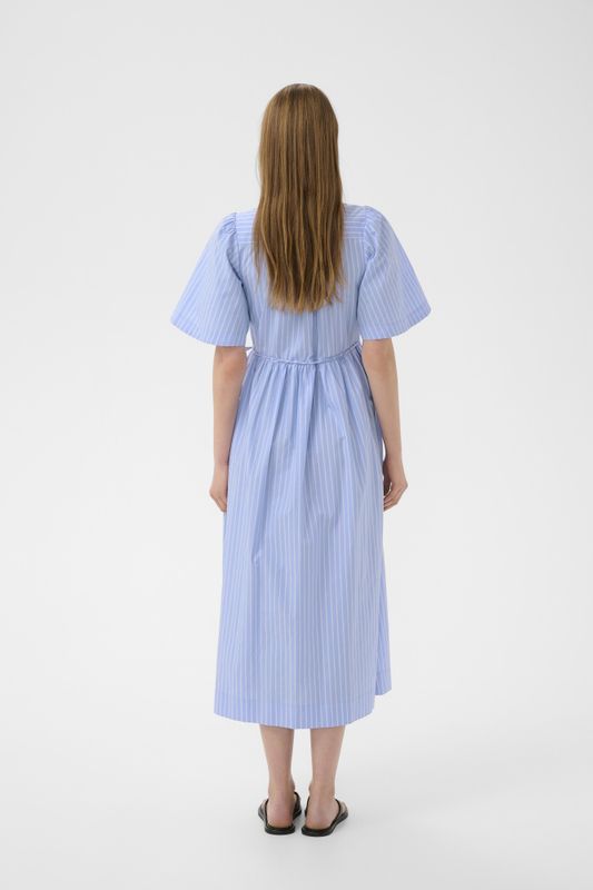 Raelynn Wrap Dress Blue And Summer Stripe 