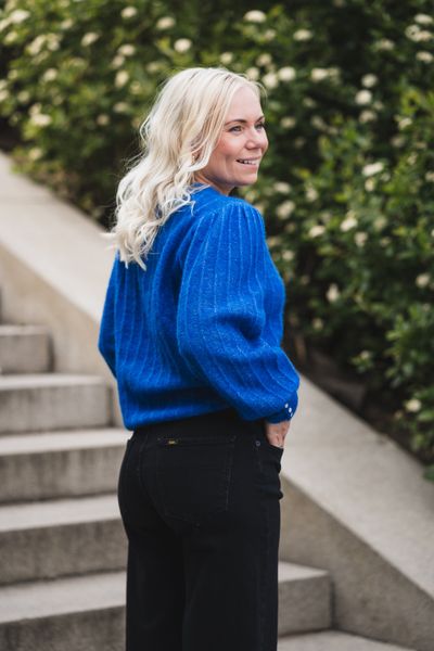 Hovedbilde Amalie Puff Pullover Blue Iolite Melange 