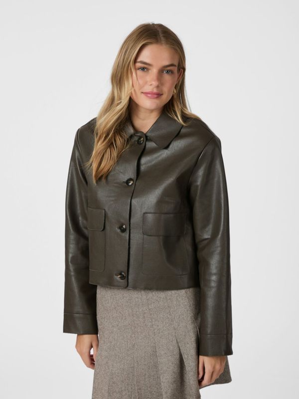 Romana Faux PU Jacket Brown 