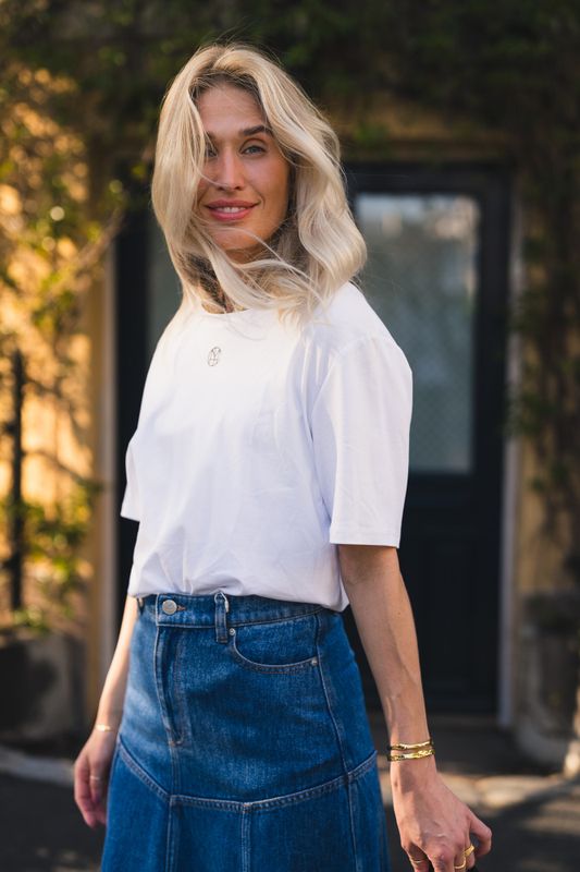 Melea Icon Tee White/Black 
