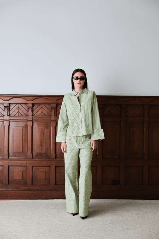 Atari Shirt Sage Stripe 