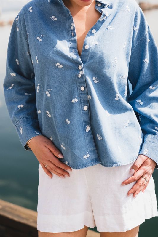 Ava Shirt Denim Fiore