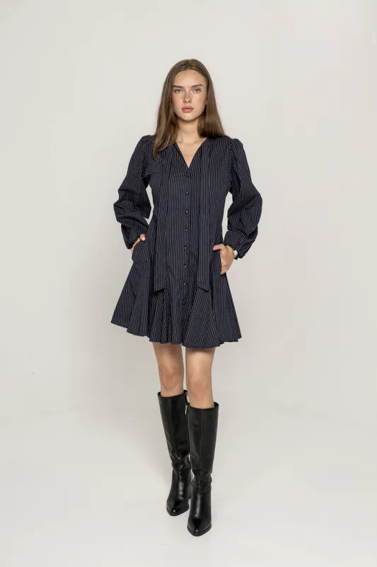Vivienne Dress Pinstripe