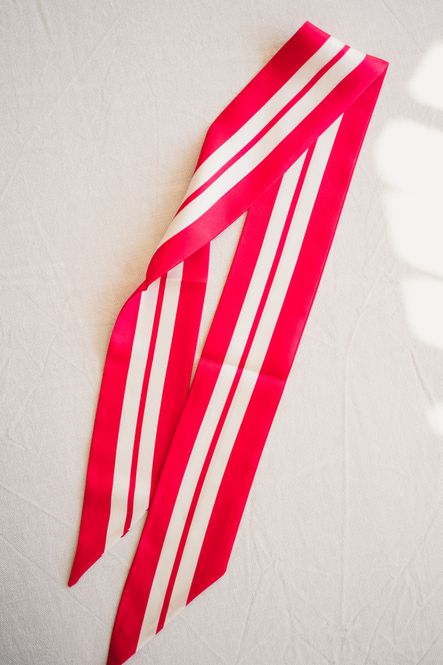 Hovedbilde Striped Slim Scarf Red Striped 