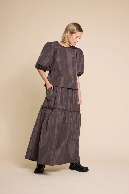 Hay 25 Solid Skirt Brown 