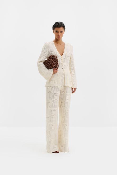 Hovedbilde Aleya Wide Crochet Pants Vanilla 