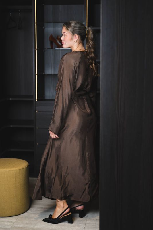 Bridget Long Dress Brown 