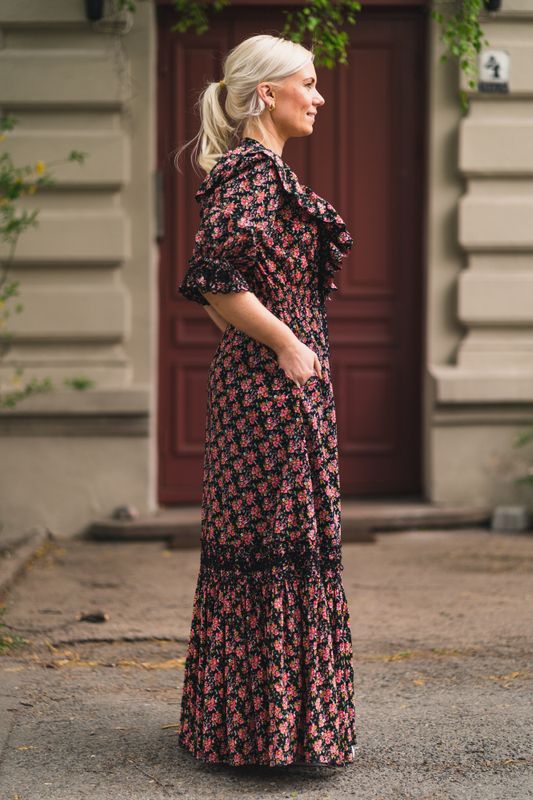 Cotton Slub Button Down Dress Cherry Blossom