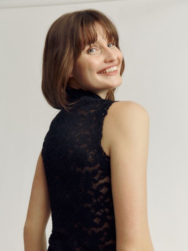 Delicia SL Lace Top Black 
