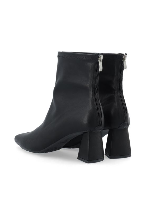 Maralyn Back Zip Boot Faux Leather Black 