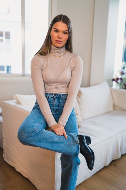 Hovedbilde Perfect Line Cashmere Turtleneck Beige 