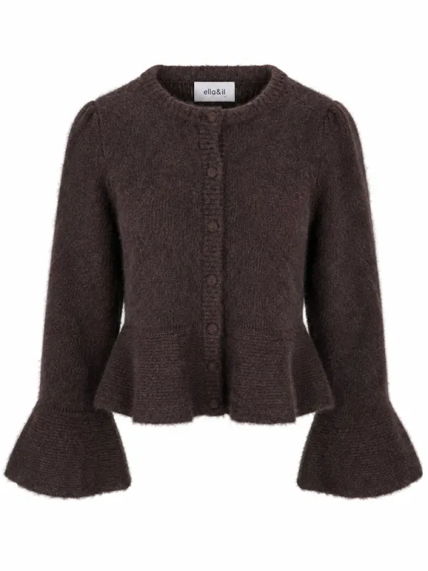 Maren Chunky Cardigan Dark Brown 