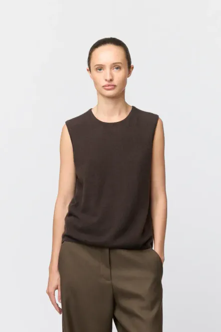 Hovedbilde Classic Cashmere Tank Chocolate