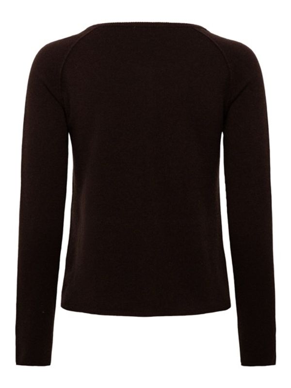 Laica Cashmere LS O-Neck Raglan Cardigan Mole 