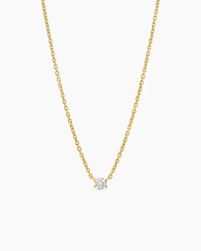 Solitaire Necklace Gold