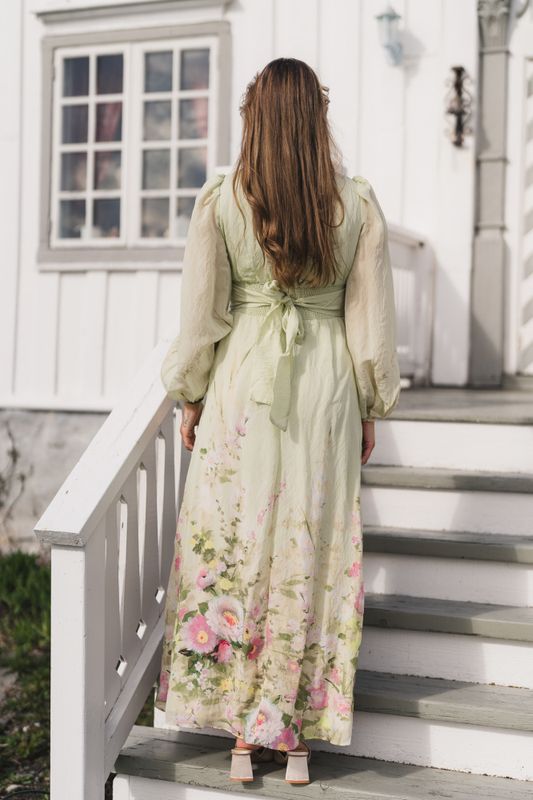 Viscose V-Neck Dress Growing Garden 