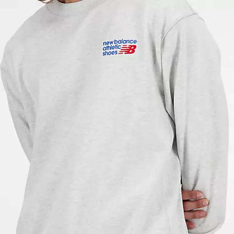 Athletics Premium Logo Crew Ash Heather 