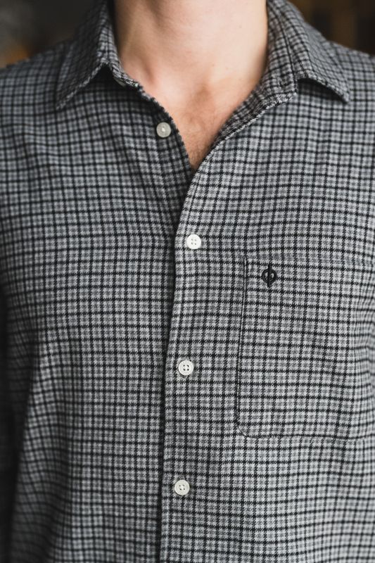 Saliam NJ Shirt 15839 Grey Melange Check 