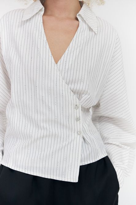 Hovedbilde Esmecras Shirt White Stripe Sparkle
