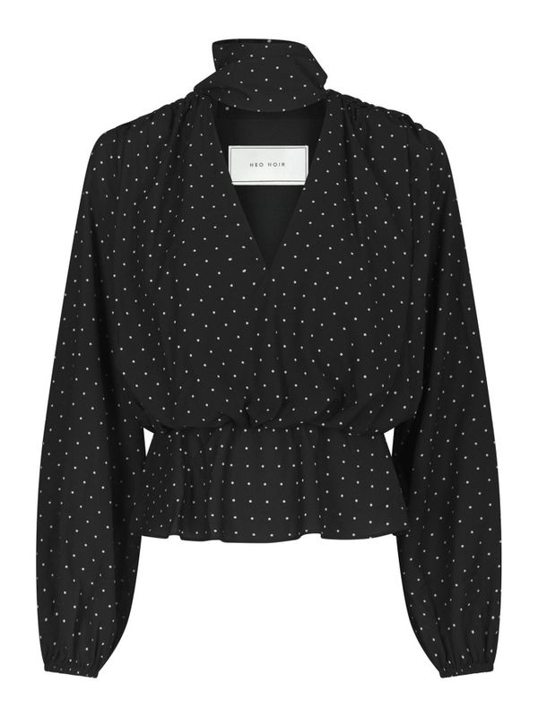 Ettalie Dot Blouse Black  