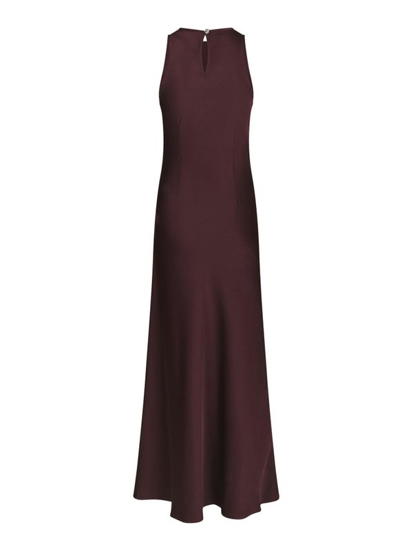 Celinie Heavy Sateen Dress Burgundy 