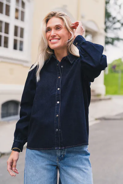 Hovedbilde Jessa Denim Shirt Dark Blue 