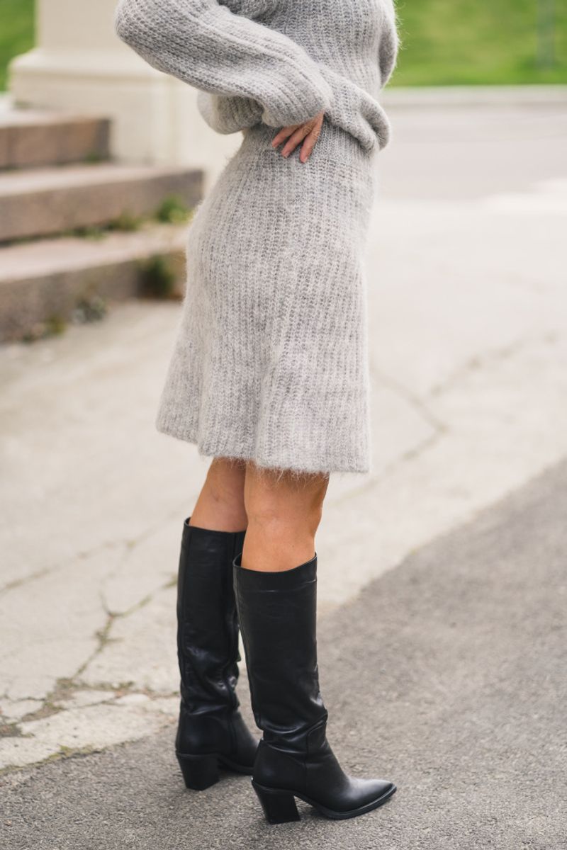Annalisa Skirt Light Grey Melange 