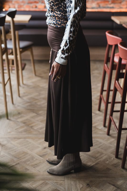 Jersey Skirt Brown 
