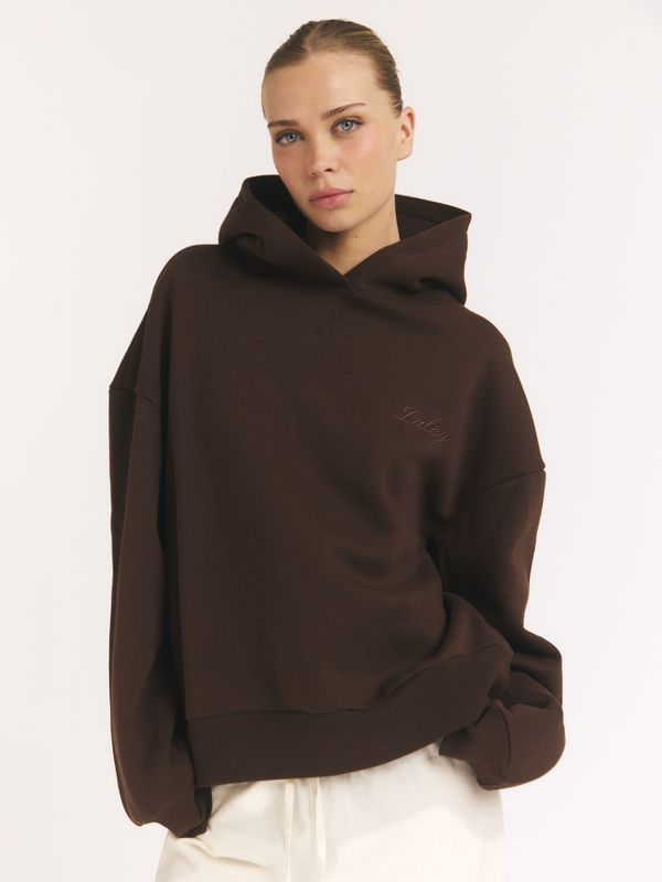 Back Logo Hoodie Brown 