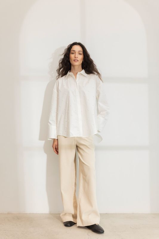 Nell Pearl Shirt White 
