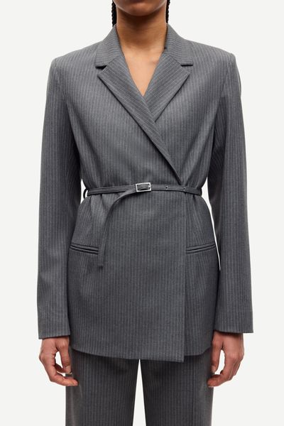 Hovedbilde Salot Blazer Belt 15496 Dark Gull Gray Pinstripe 