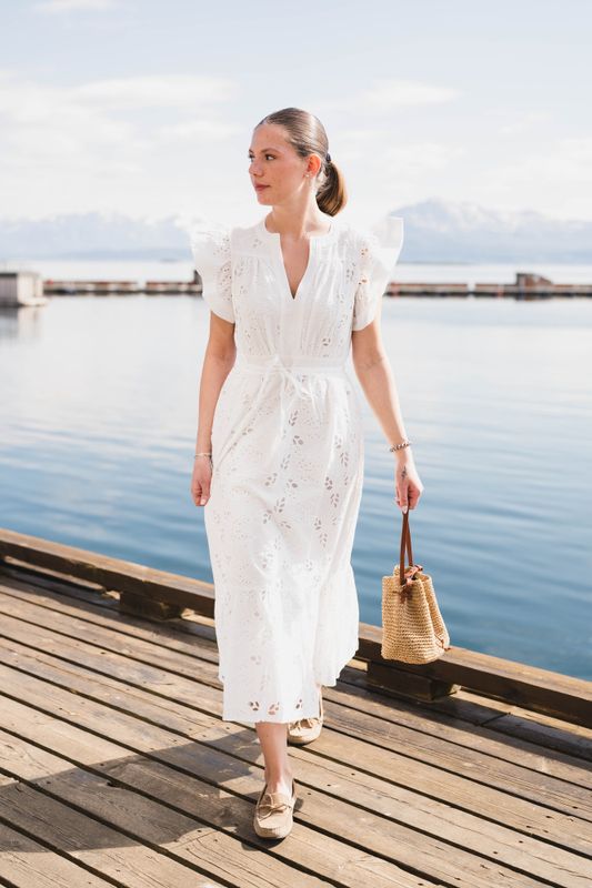 Luna CS Long Dress Star White 