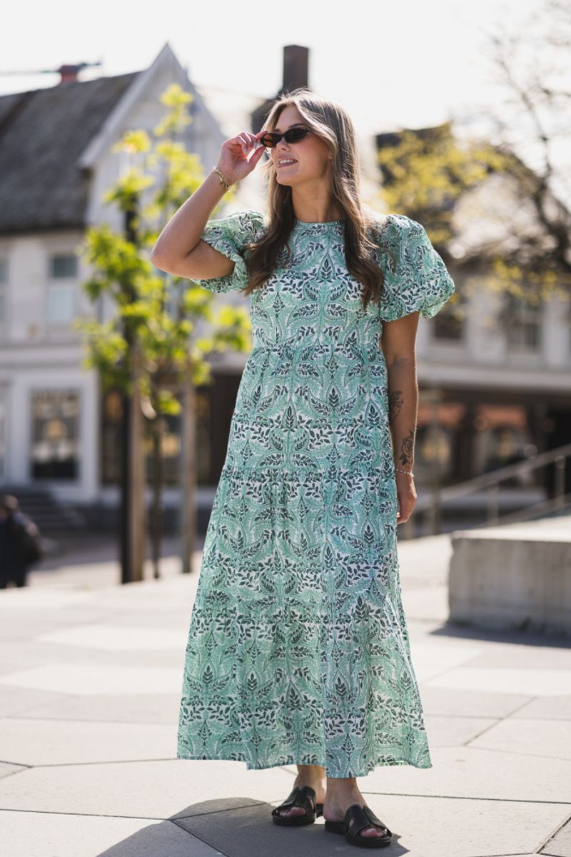 Botanico SS Ankle Dress Star White Botanico Print