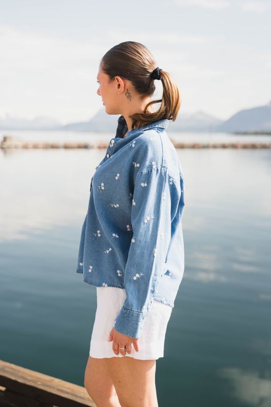 Ava Shirt Denim Fiore