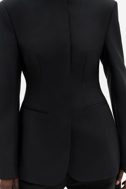 Hovedbilde Carol Collarless Wool-Silk Evening Blazer Black 