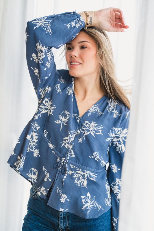 Andena Amabella Shirt Vintage Indigo Flower 